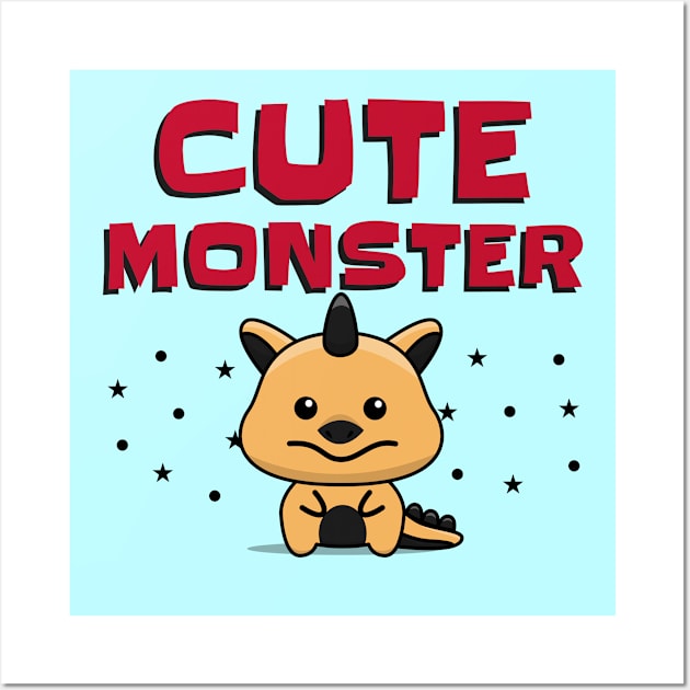 Cute Monster | Cute Baby Wall Art by KidsKingdom